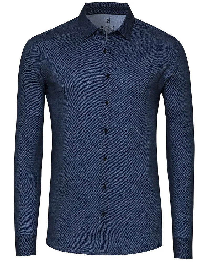 DESOTO Hemd Twill Optics Indigo Dunkelblau