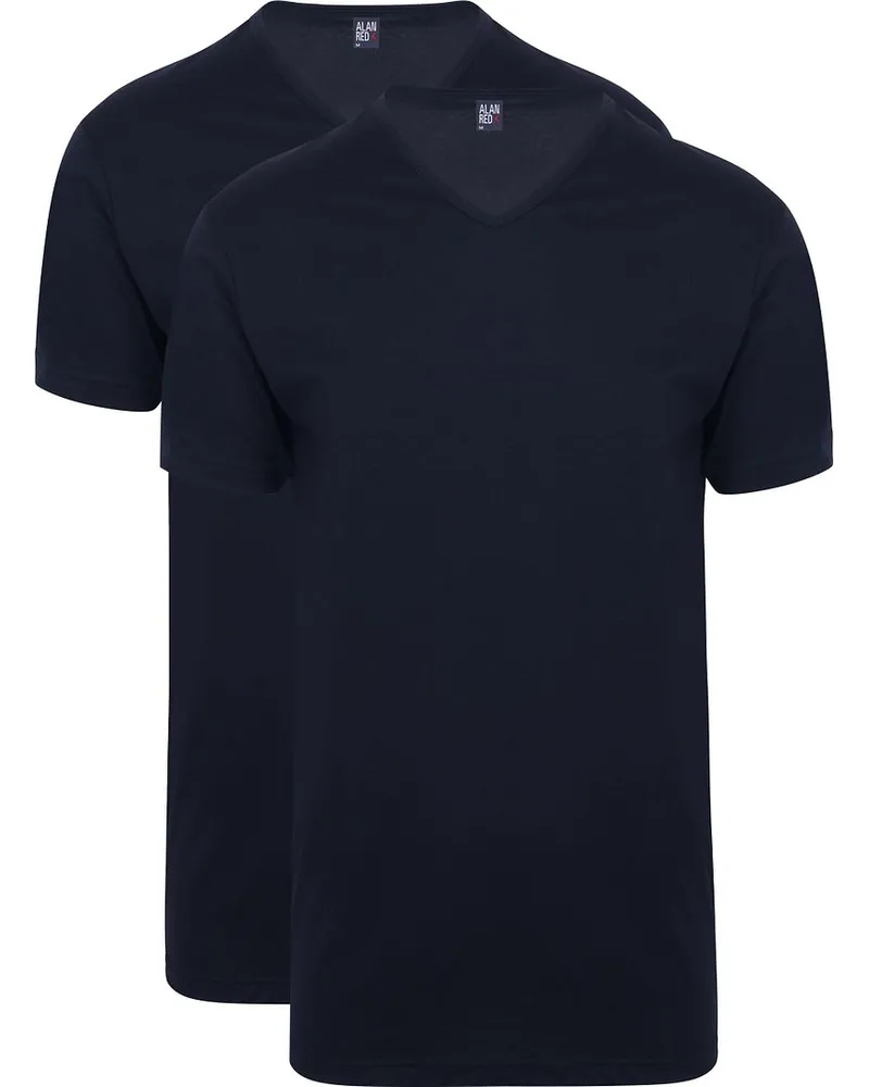 Alan Red Extra Lang T-Shirts Vermont Dunkelblau (2er-Pack Blau
