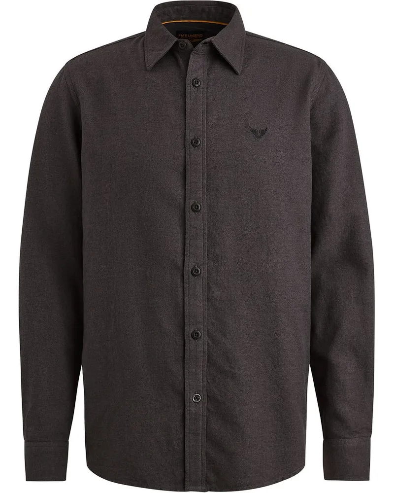 PME Legend Hemd Structure Anthrazit Grau