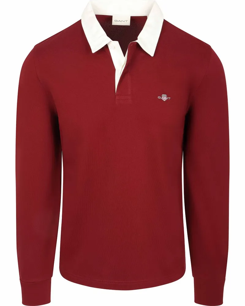 Gant Heavy Rugger Polo Piqué Rot Bordeaux