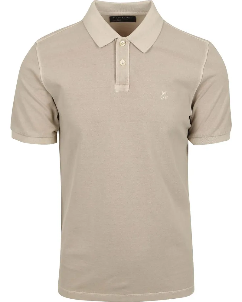 Marc O'Polo Poloshirt Faded Silk Greige Beige