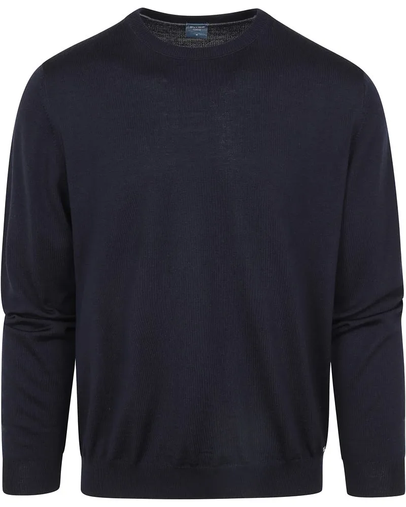 Olymp Pullover O-Hals Wolle Dunkelblau Dunkelblau