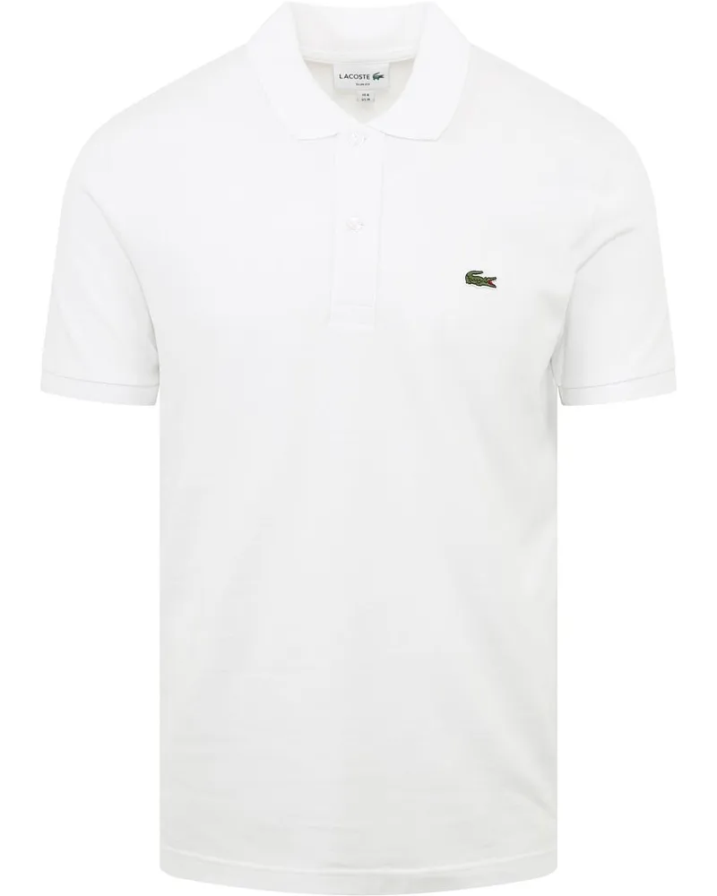 Lacoste Poloshirt Pique Weiß Weiß