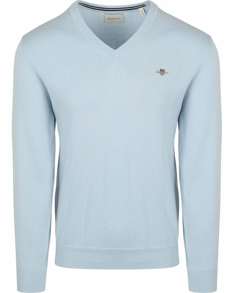 Gant Pullover V-Ausschnitt Hellblau Hellblau