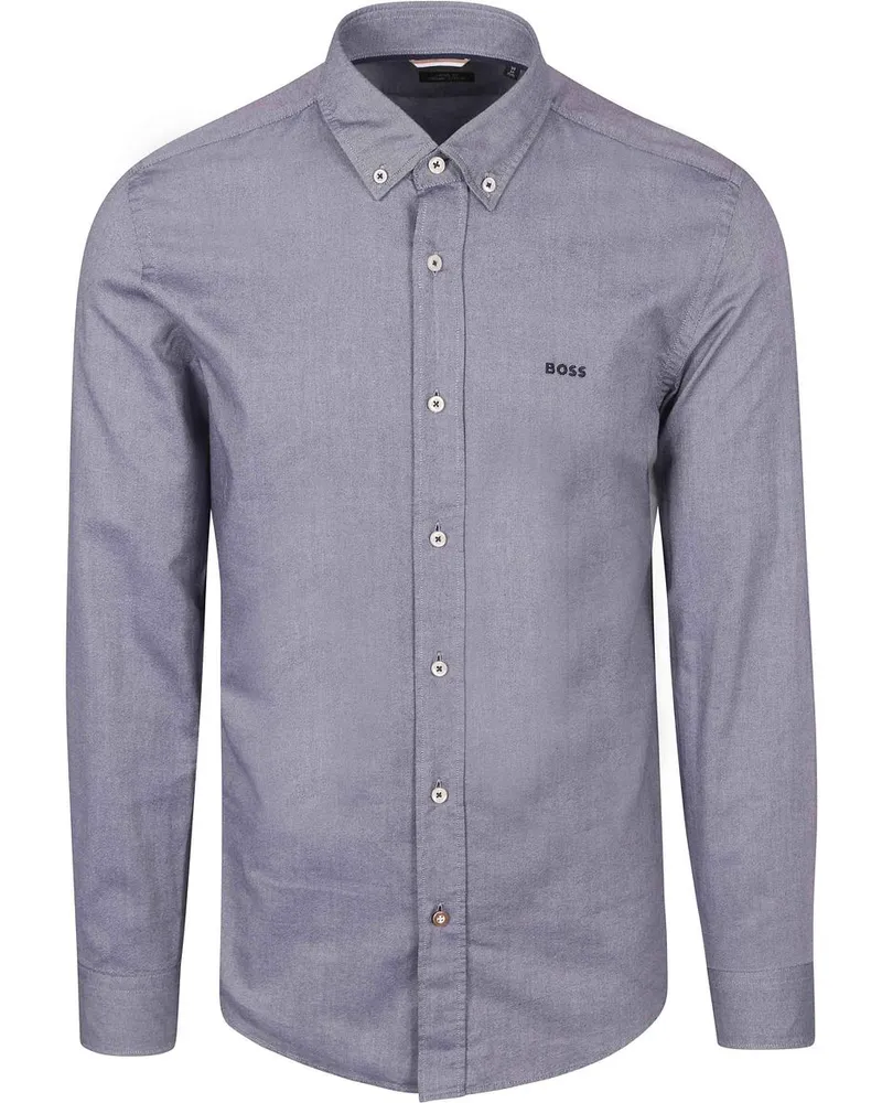 HUGO BOSS Hal Hemd Blau Blau