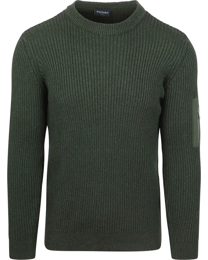 Suitable Mou Pullover Dunkelgrün Dunkelgrün