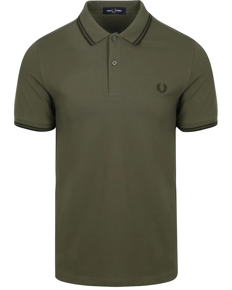 Fred Perry Polo Twin Tipped M3600 Grün Z59 Grün
