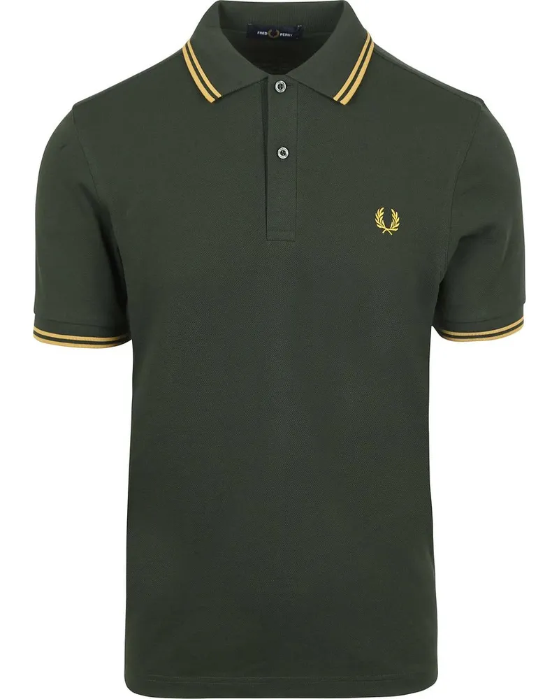 Fred Perry Polo Twin Tipped M3600 Grün Z59 Grün