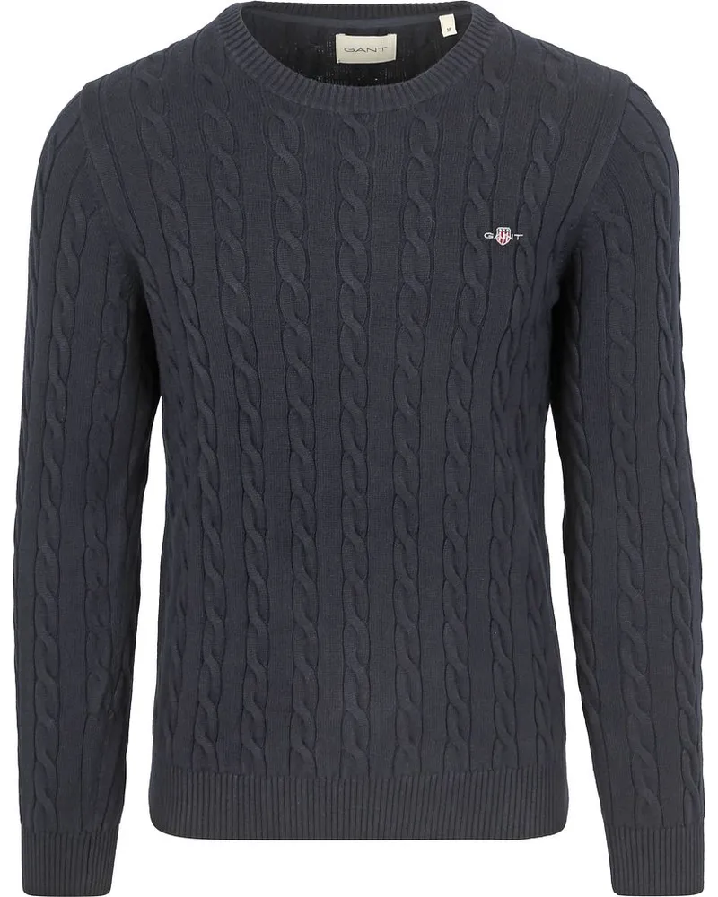 Gant Pullover Cable Navy Dunkelblau