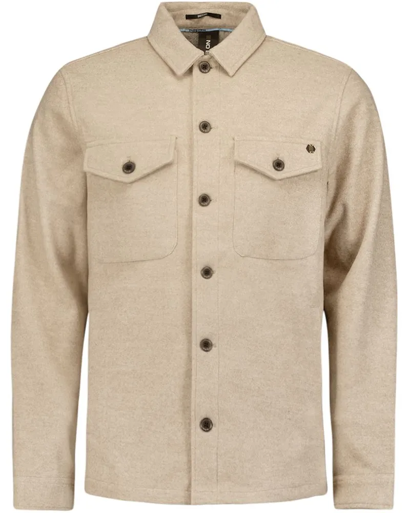 No Excess Überhemd Melange Beige Beige