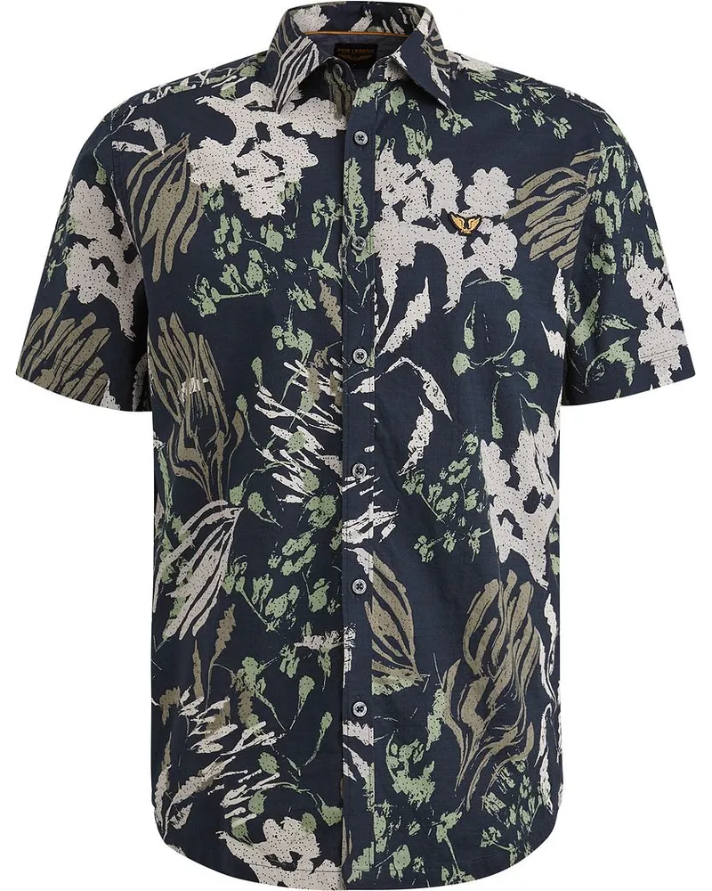 PME Legend Short Sleeve Hemd Druck Navy Multicolour