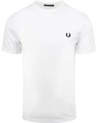 Fred Perry Ringer T-Shirt Weiß Weiß