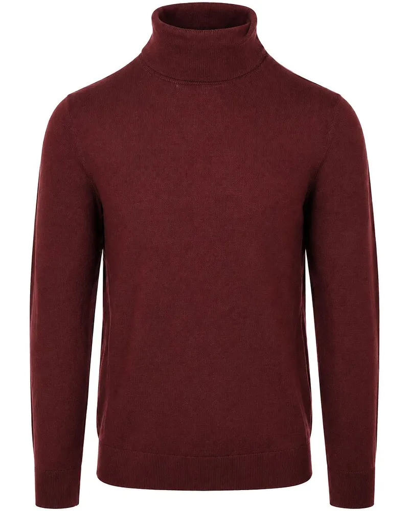 Suitable Merino Rollkragen Pullover Burgundy Rot