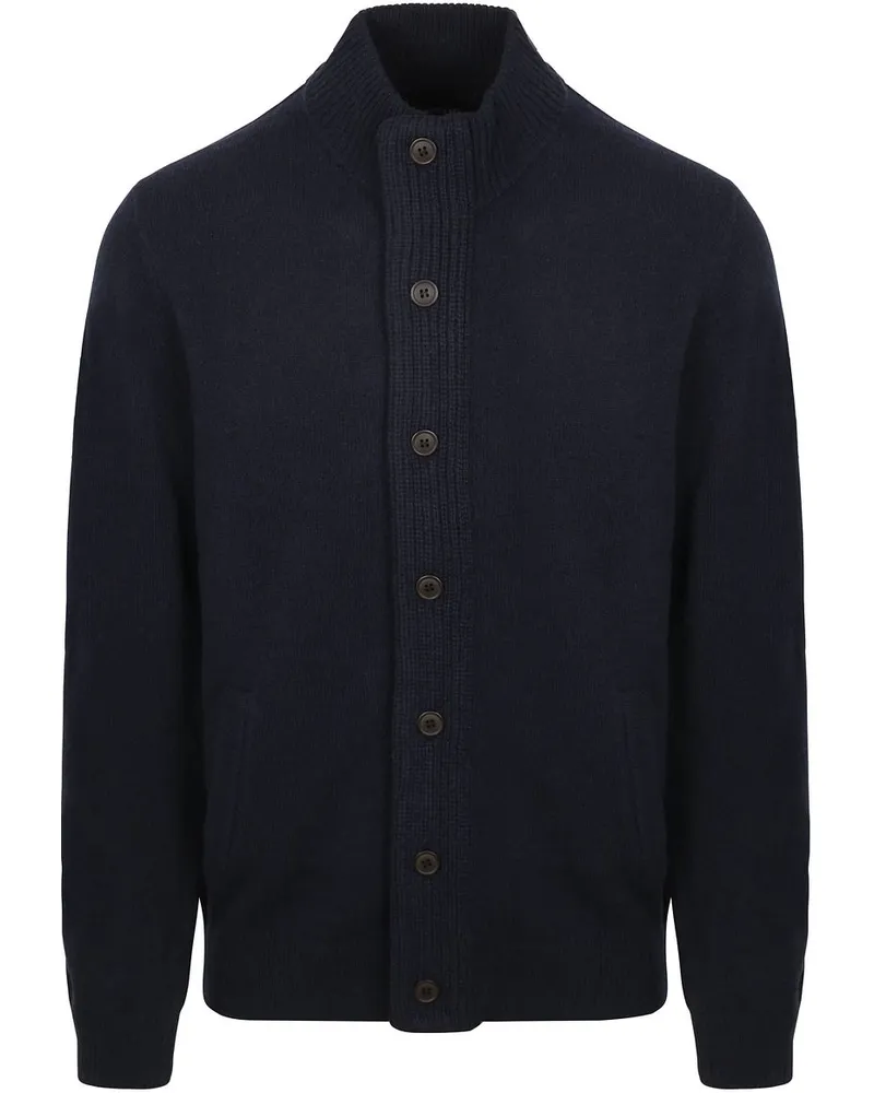 Barbour Cardigan Patch Navy Blau