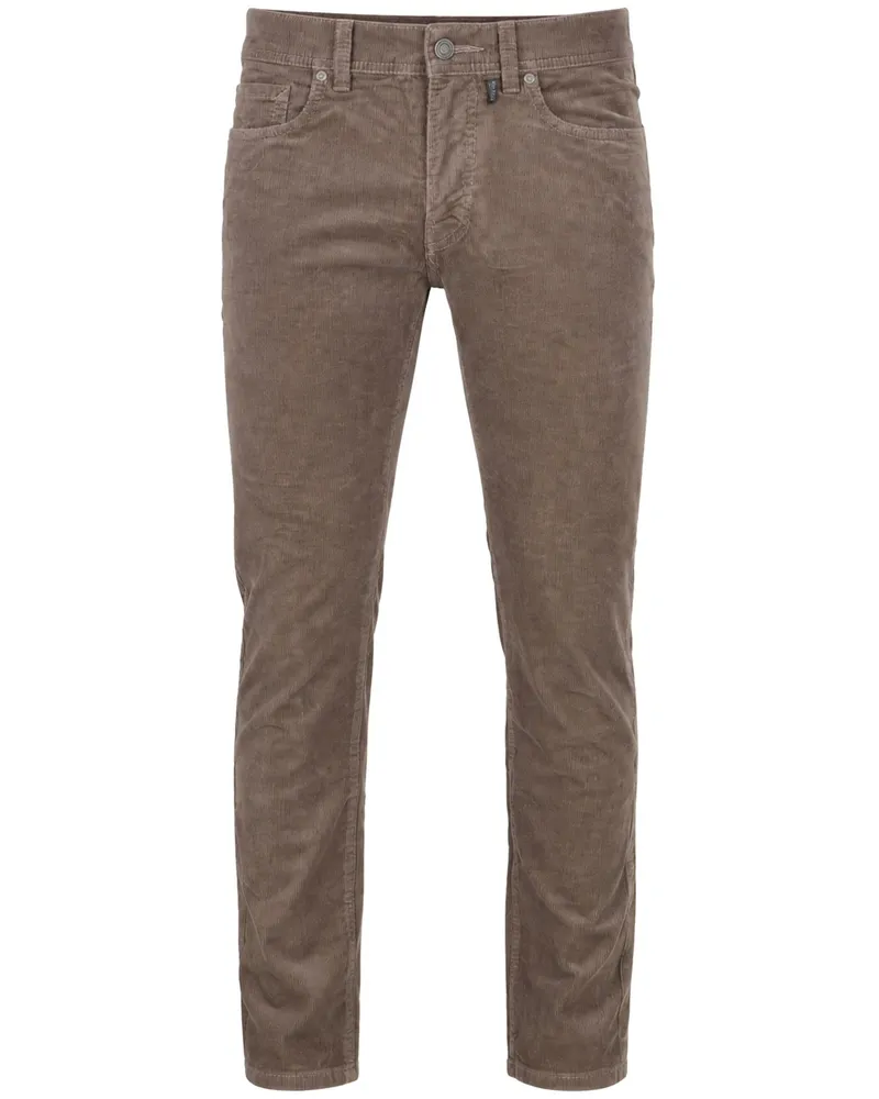 Pierre Cardin Lyon Cordhose Tapered Taupe Braun