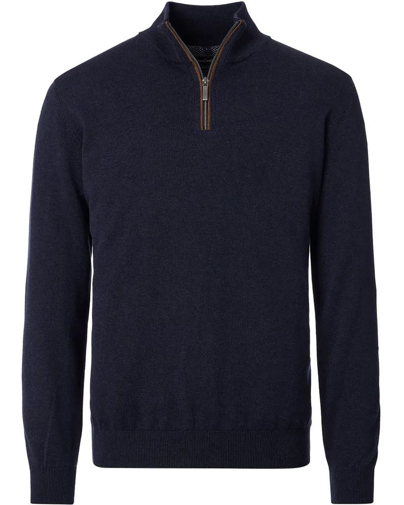 CasaModa Halfzip Pullover Solid Navy Dunkelblau