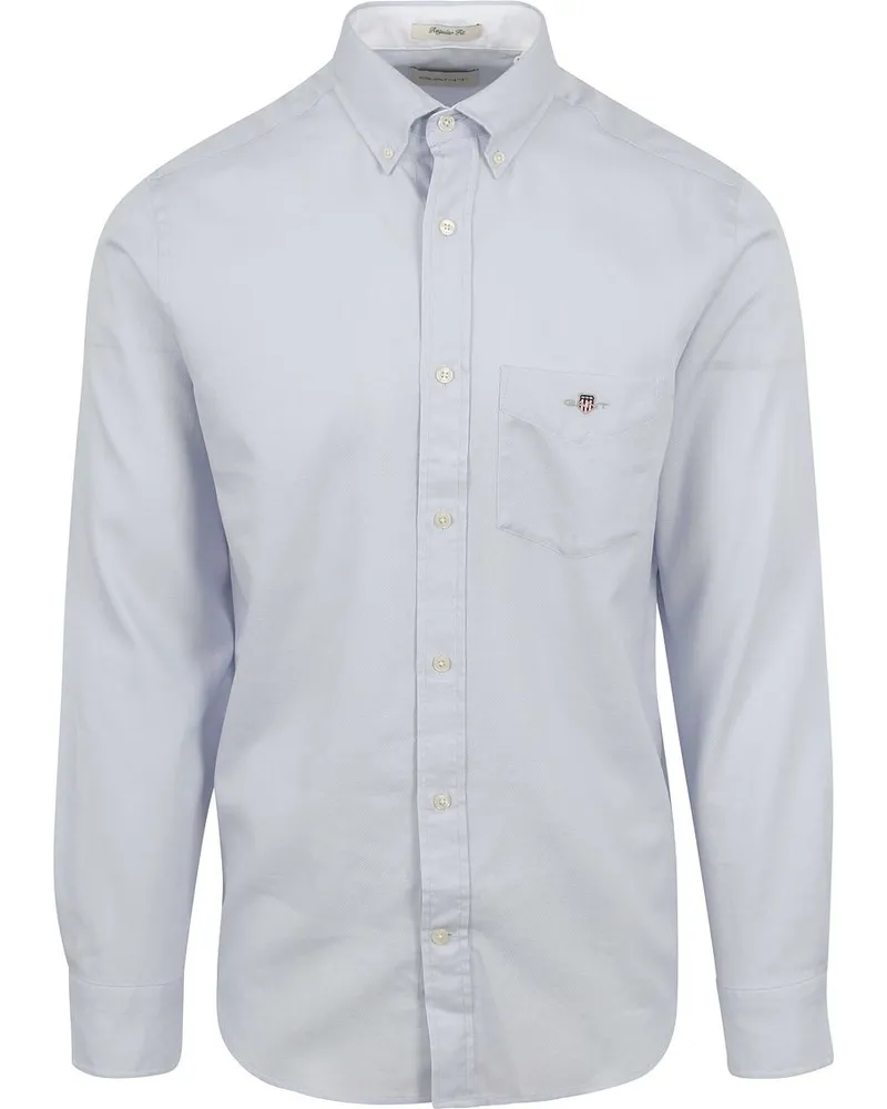 Gant Casual Hemd Honeycomb Texture Hellblau