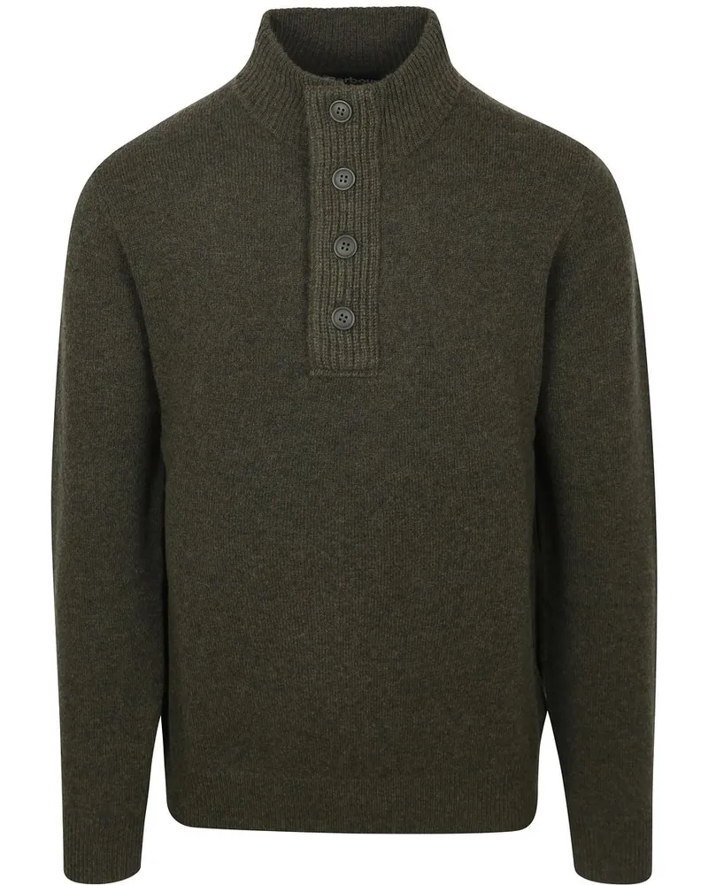 Barbour Pullover Wolle Grün Patch Grün