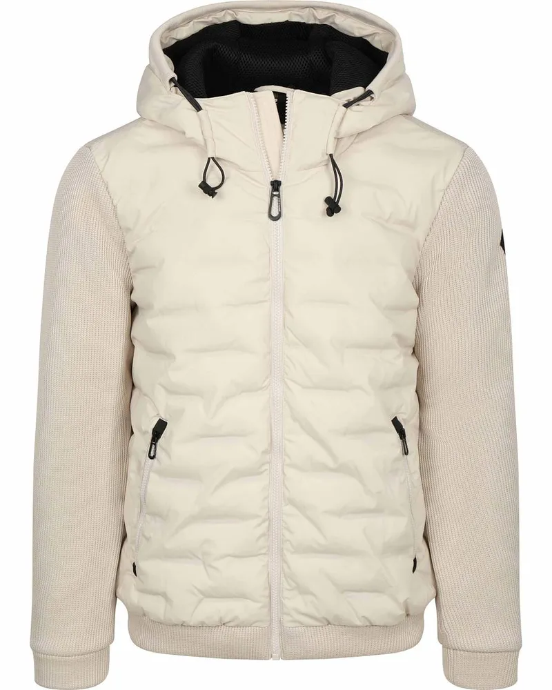 No Excess Jacke Short Fit Sealed mit Kapuze Off-White Beige