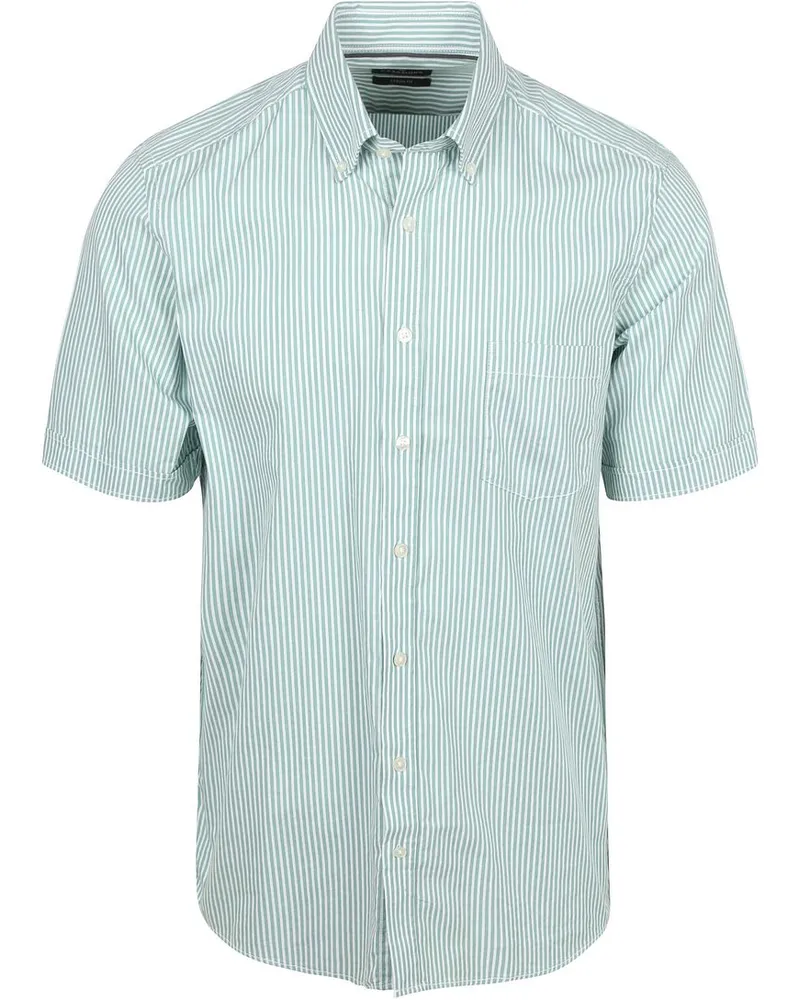 CasaModa Short Sleeves Freizeithemd Grün Gestreift Grün