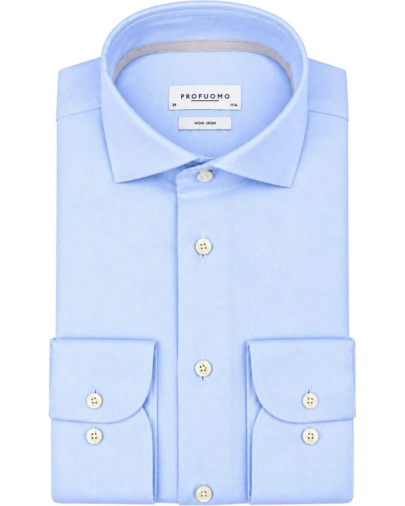Profuomo Heavy Twill Hemd Light Blue Hellblau