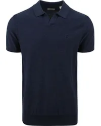 DSTREZZED Polo Melange Slub Dunkelblau Blau