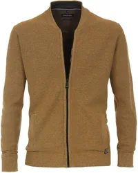 CasaModa Strickjacke Zip Gelb Gelb