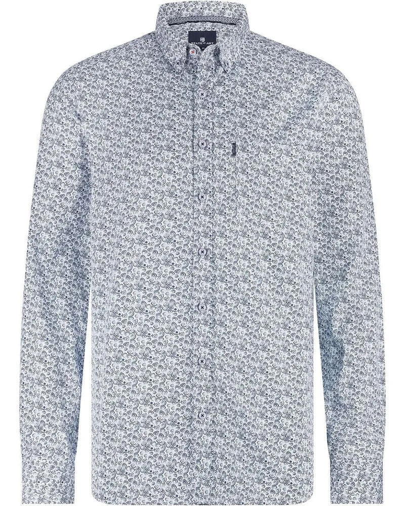 State of Art Hemd Poplin Shell Blau Blau