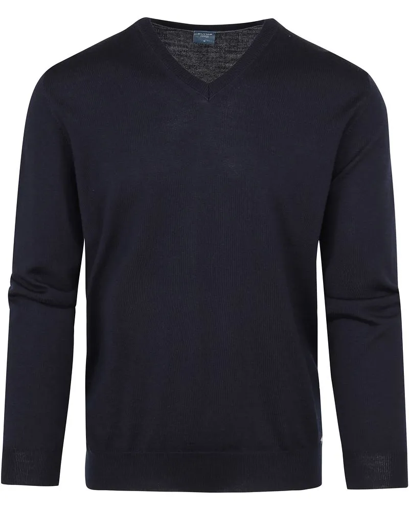 Olymp Casual Pullover Wolle Navy Dunkelblau