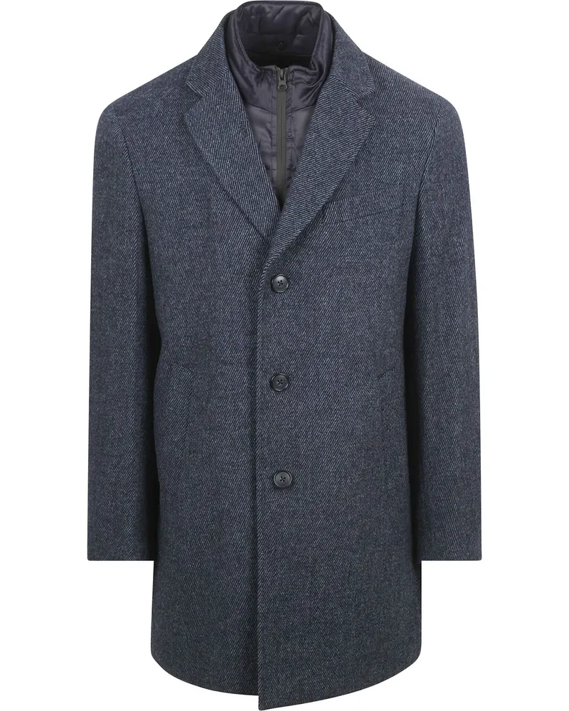 Suitable Coat Wolle Twill Navy Dunkelblau
