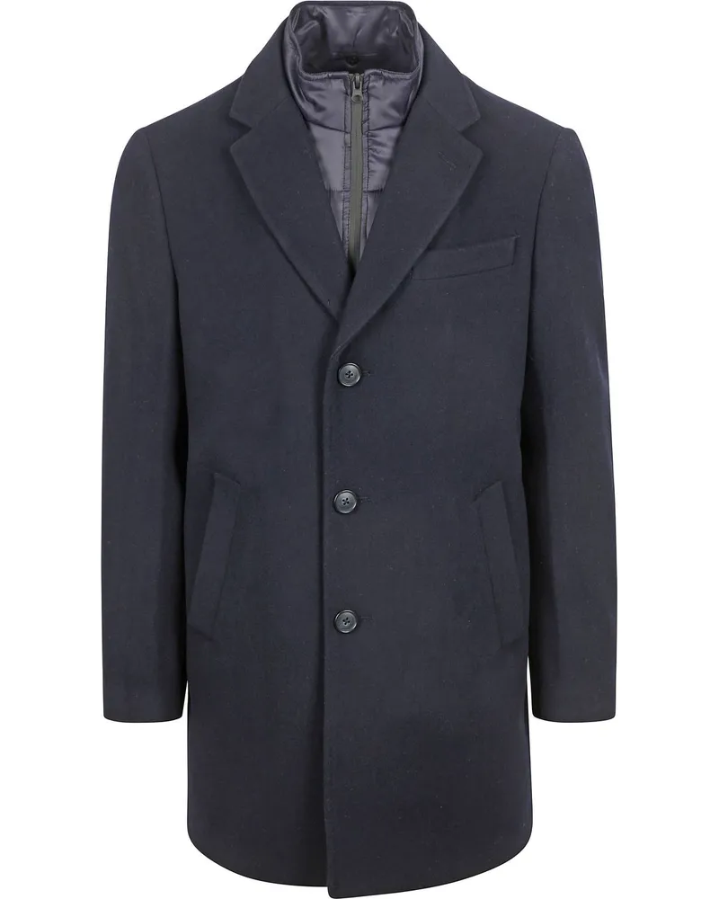 Suitable Coat Wolle Twill Navy Dunkelblau