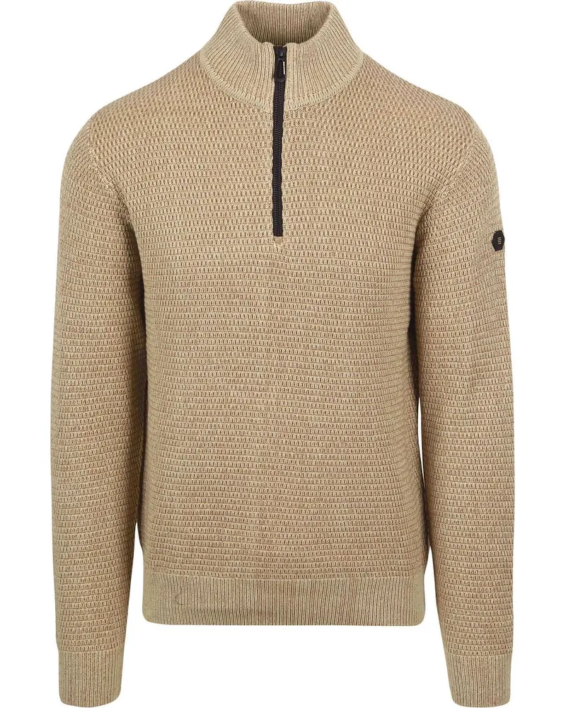 No Excess Halfzip Pullover Struktur Melange Beige Beige