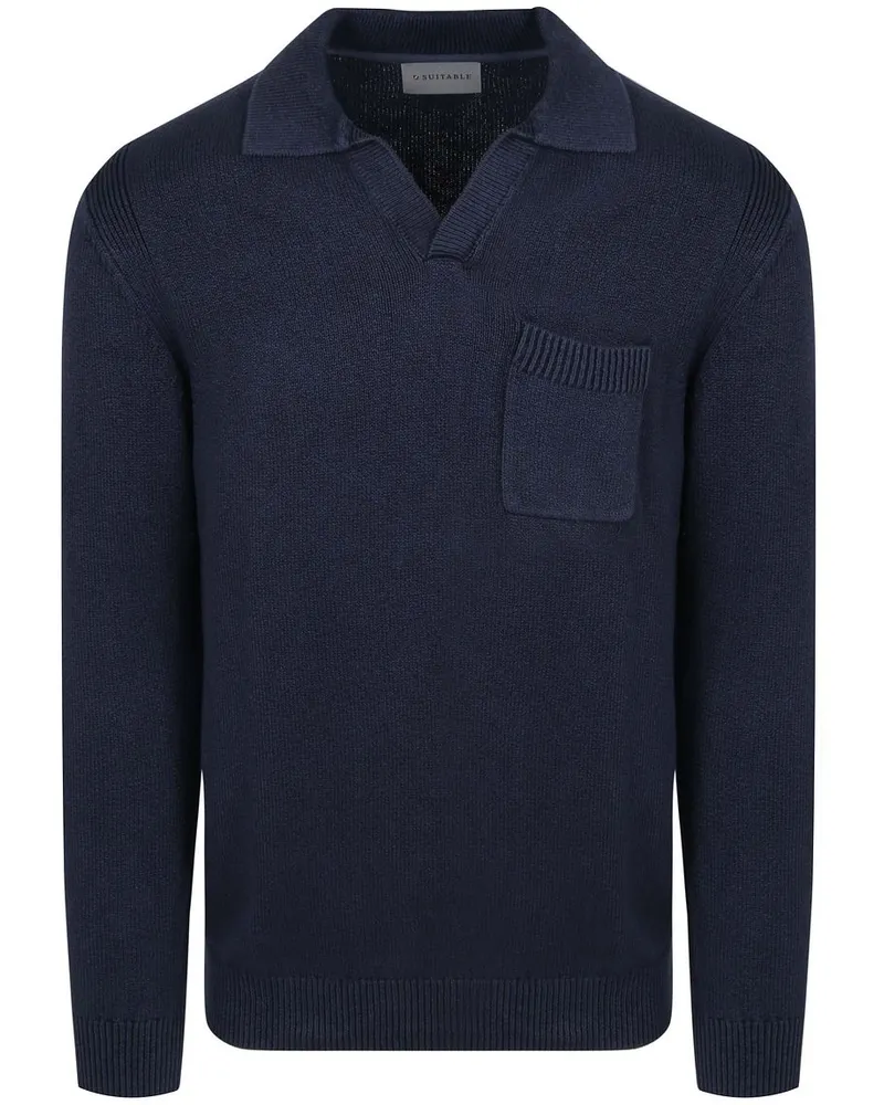 Suitable Raw Pullover Riva Knit Marine Dunkelblau