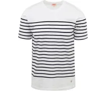 Etel T-Shirt Streifen Weiß