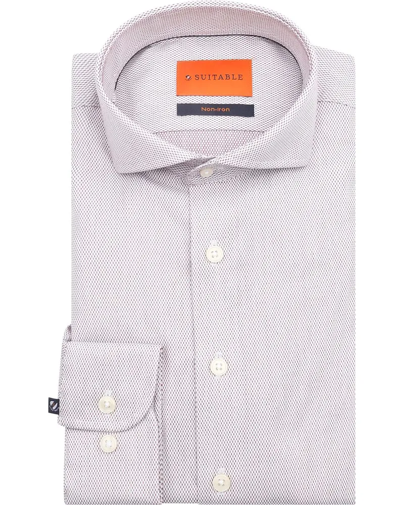 Suitable Hemd Jacquard Luxe Rot Rot