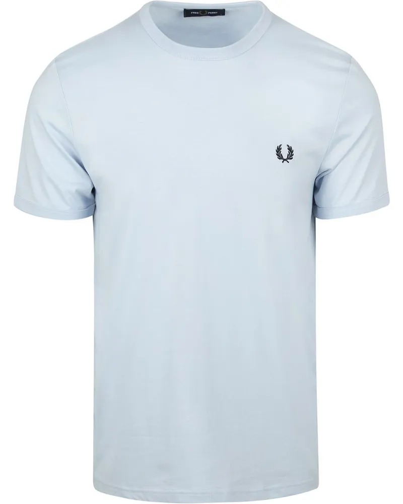 Fred Perry T-Shirt Ringer Hellblau Hellblau