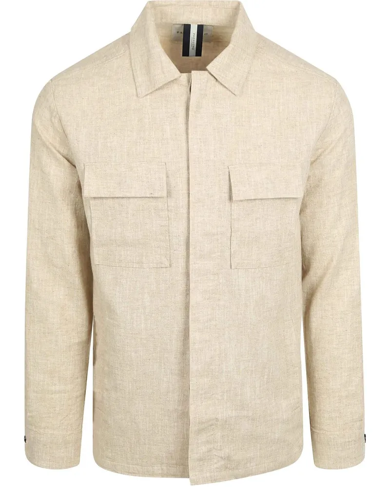 Profuomo Overshirt Leinenmix Beige Beige