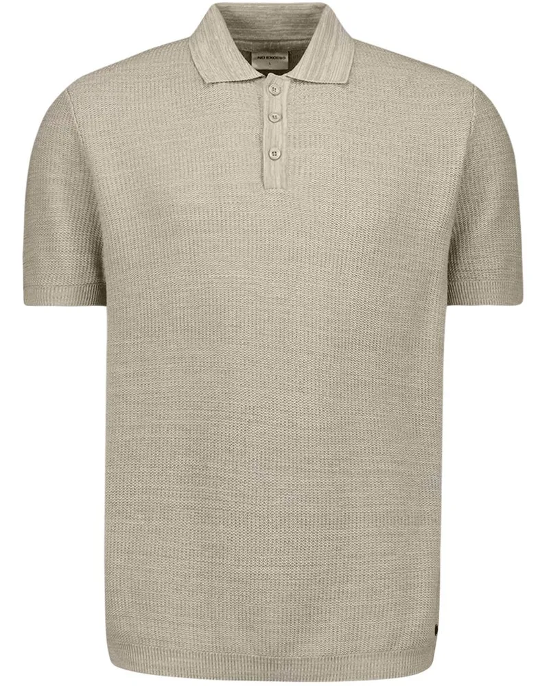 No Excess Knitted Poloshirt Taupe Taupe