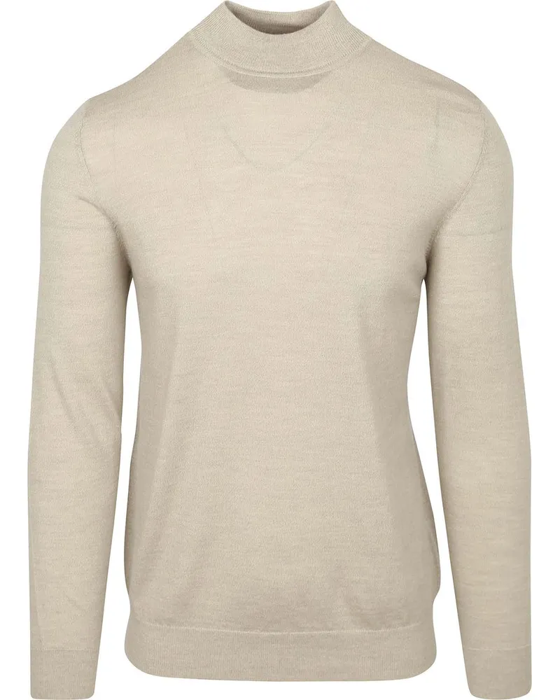 Profuomo Turtleneck Merino Pullover Ecru Wollweiß