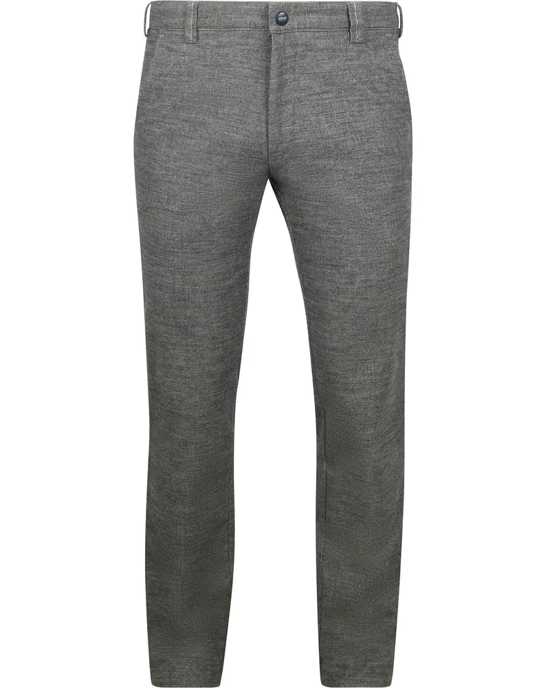 Meyer Hosen Chino Bonn Melange Grau Anthrazit