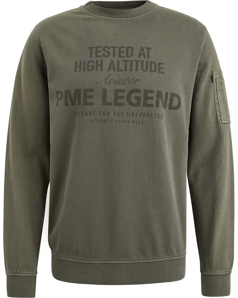 PME Legend Sweater Logo Beluga Grün Grün