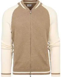 Suitable Strickjacke Max Varsity Woolmix Beige Beige