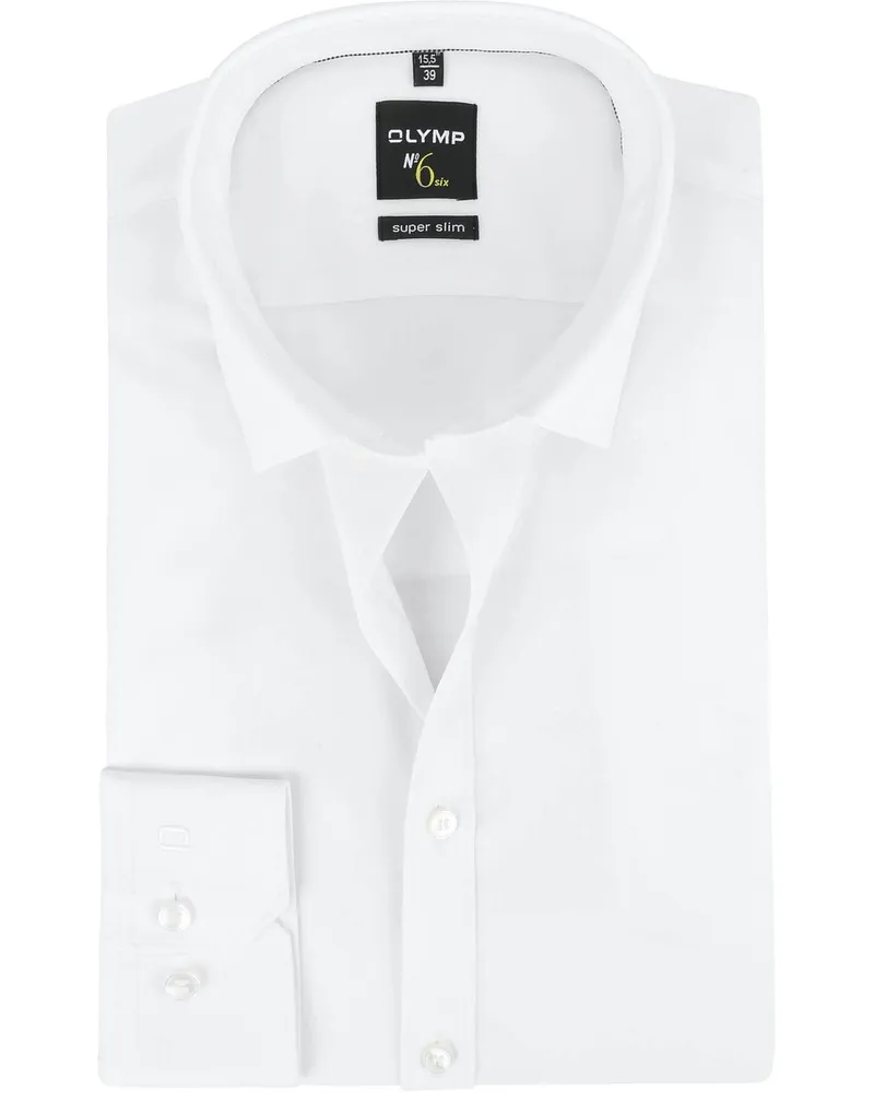 Olymp No'6 six Hemd Skinny Fit Weiß Weiß