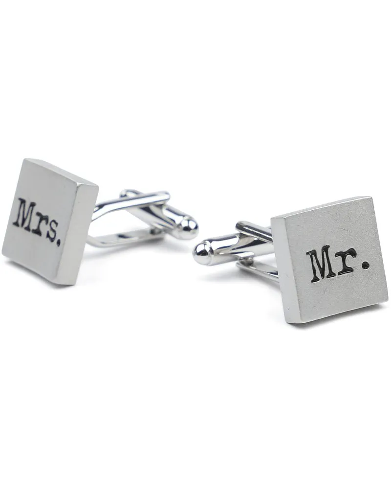 Profuomo Manschettenknöpfe  Mr. & Mrs Silber