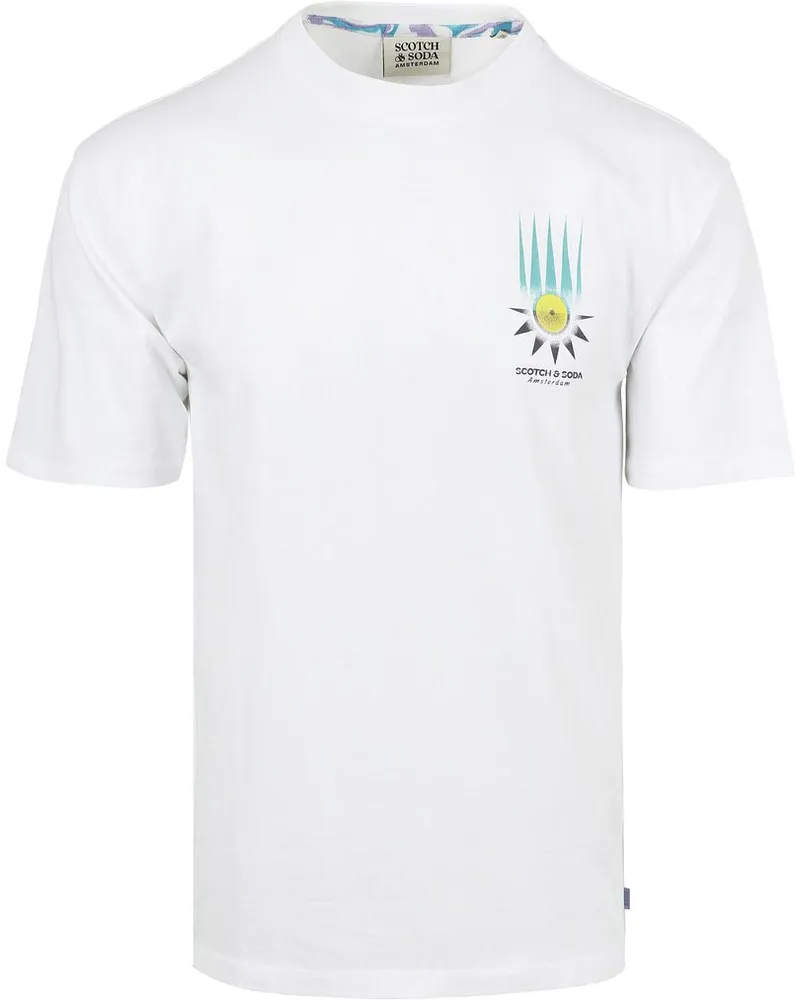 Scotch&Soda Scotch & Soda T-Shirt Artwork Weiss Weiß