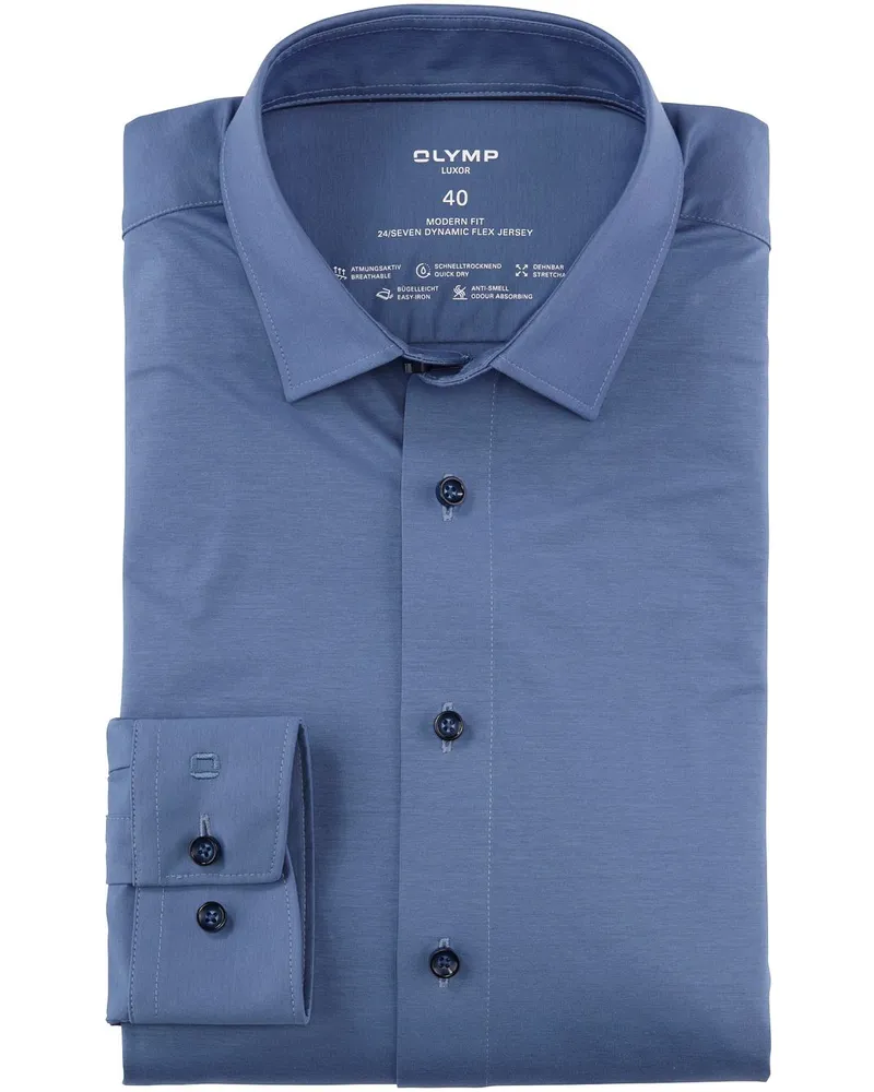 Olymp Luxor Hemd 24/Seven Blau Blau