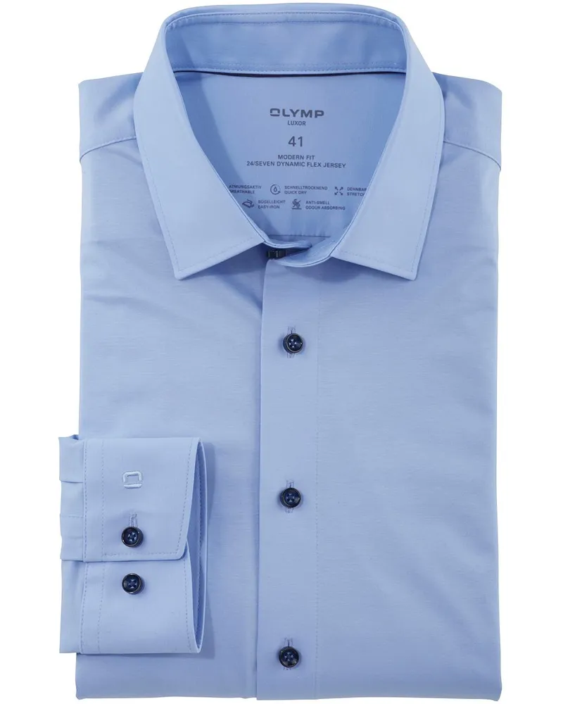 Olymp Luxor Hemd 24/Seven Blau Blau