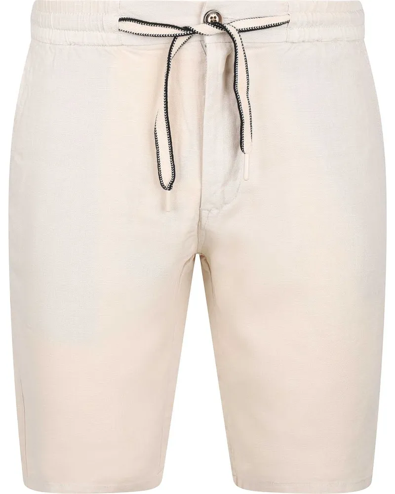 No Excess Leinen Short Ecru Wollweiß