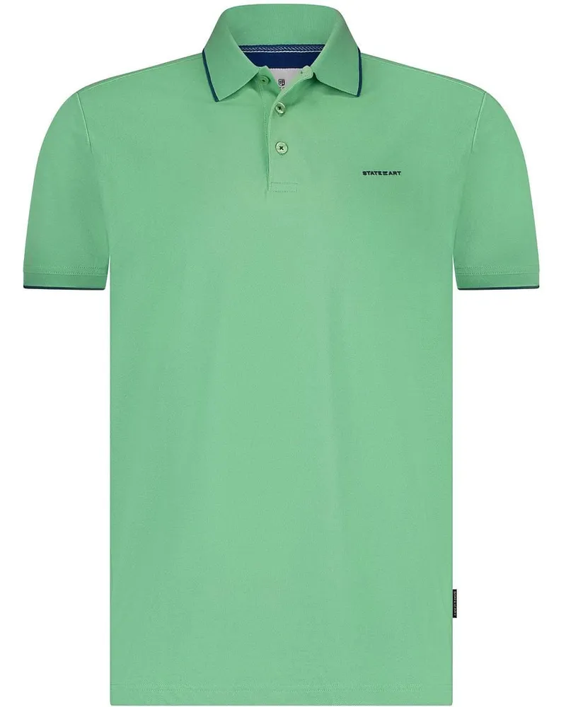 State of Art Poloshirt Piqué Hellgrün Grün