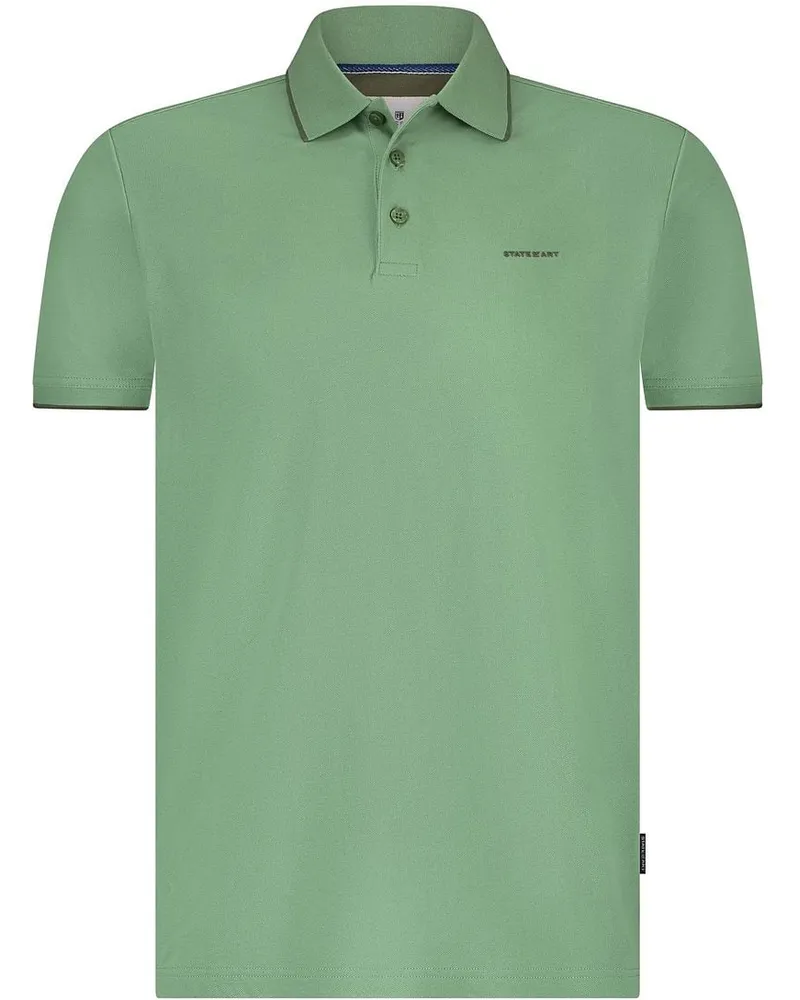 State of Art Poloshirt Piqué Hellgrün Grün